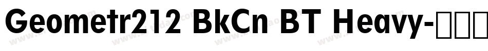 Geometr212 BkCn BT Heavy字体转换